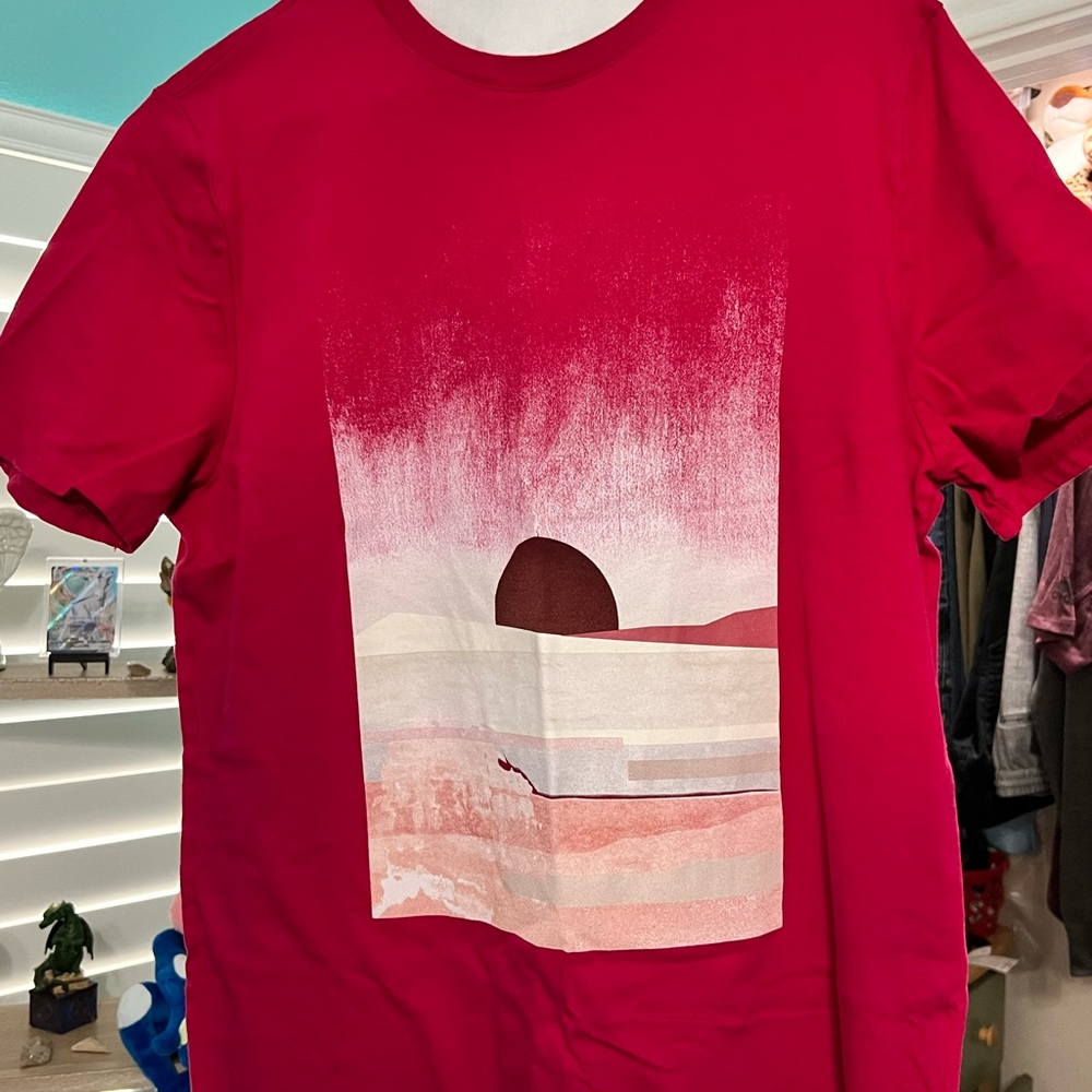 Express men pink twilight graphic t shirt